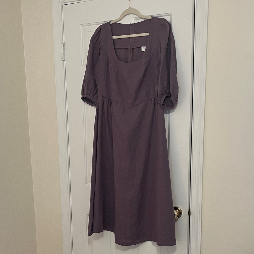 Handmade Linen Midi Dress